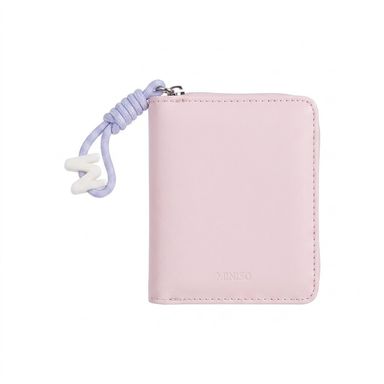 Cartera de Mujer Plegable Pequeña con Llavero Serie Miniso Rosa