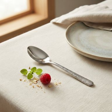 Cuchara Pequeña Plateada con Diseño Serie Miniso