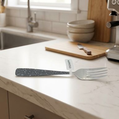 Tenedor de Acero Inoxidable con Lunares