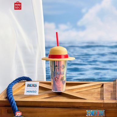 Vaso de Plastico con Pitillo de Doble Pared 420 Ml Serie One Piece