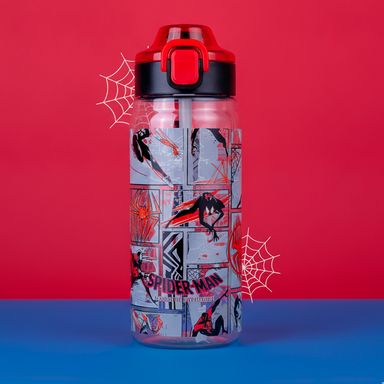 Botilito con Tapa Poo Up y Pitillo 780 Ml Serie Spider Man Marvel