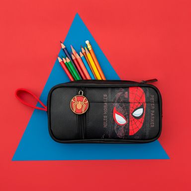 Cartuchera Serie Spider Man Marvel Negro