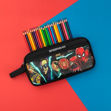 Cartuchera de Doble Capa y Cierre Serie Spider Man Marvel Negro