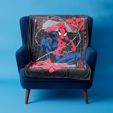 Manta Serie Spider Man Marvel Negro y Rojo
