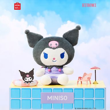 Peluche de Kuromi Coleccion Jump Into Summer 25cm Postura Sentada