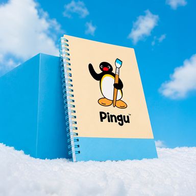 Cuaderno Espiral Coleccion Pingu Clasico 80 Hojas