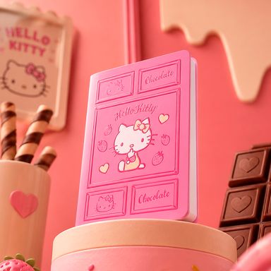 Libreta de Tapa Dura A6 Serie Hello Kitty Chocolate 80 Hojas Rosa Sanrio